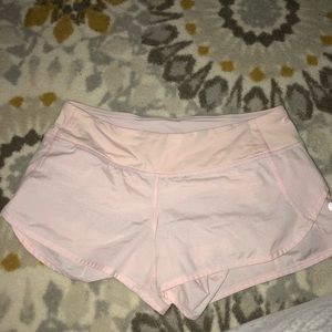 Lululemon pale pink shorts